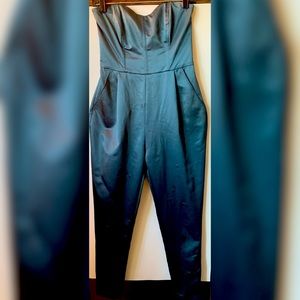 RACHEL Rachel Roy satin strapless jumpsuit